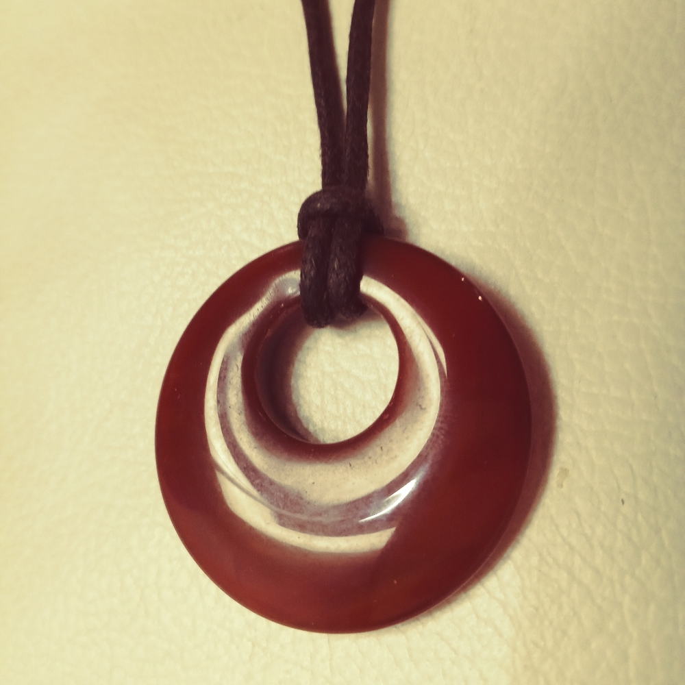Carnelian Donut Pendant